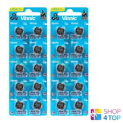 20 VINNIC 1131F LR54 AG10 Alkaline Batteries 1.5V Watch No Mercury 2025 New • $6.66