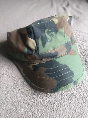 US Marine Corps USMC EGA Woodland Camo 8 Point Utility Cover Hat Cap X-Sm  • $16.10