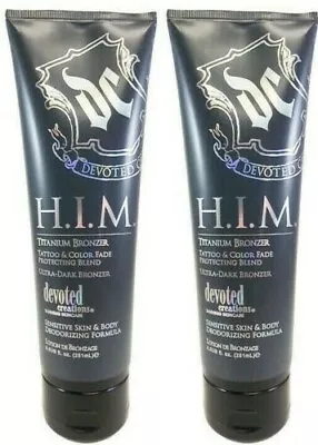 2 H.I.M. Him TITANIUM Bronzer Lotion For Men .FREE SHIPPING!!!! BEST SELLER!!!! • $29.76