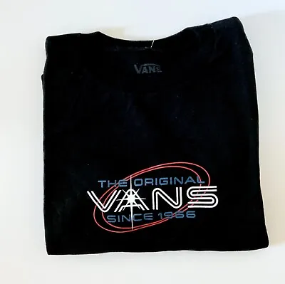 VANS Off The Wall Global Movement T-shirt NWT Black Red White Blue Size L • $14.99
