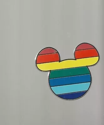 Disney Pin - Mickey Head & Ears Icon - Colors Of The Rainbow • $4.99