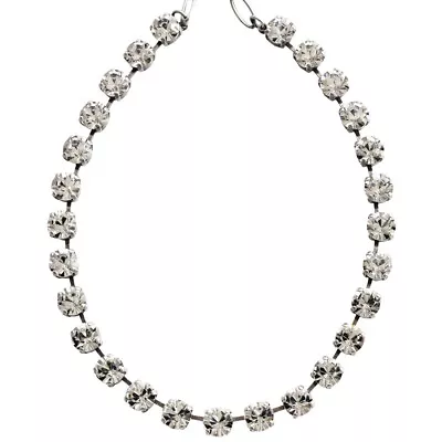 Mariana Silver Plated SPARKLY On A Clear Day Crystal Round Tennis Necklace WOW! • $120