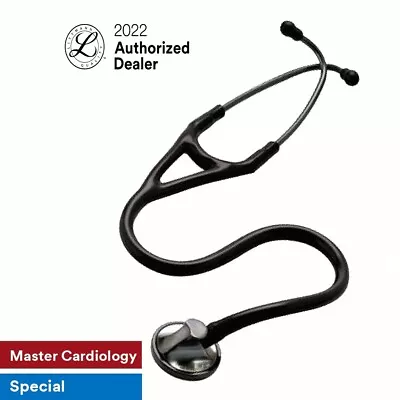 3M Littmann Master Cardiology Stethoscope 2176 - Black Tube & Black Chestpiece • $192