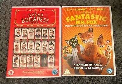 The Grand Budapest Hotel And Fantastic Mr Fox. Wes Anderson Bundle. ( DVD ) • £3