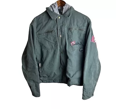 Vintage Gotcha Men’s Olive Hooded Jacket Size Large • $44