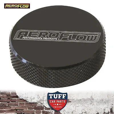 Aeroflow Billet Black Tall Profile Air Filter Cleaner Nut 1/4  UNC Female New • $18.95