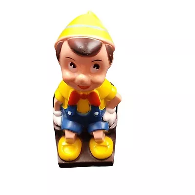 Vintage Walt Disney PINOCCHIO 8 Inch Coin Bank Play Pal Plastics With Plug • $46.13