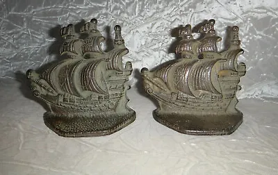 Vintage Cast Iron Ship Nautical Old World Bookends  • $14.99