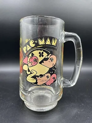 Vtg Pac-Man Bally Midway Drinking Glass Beer Mug Stein Video Game Arcade 1982 • $12.34
