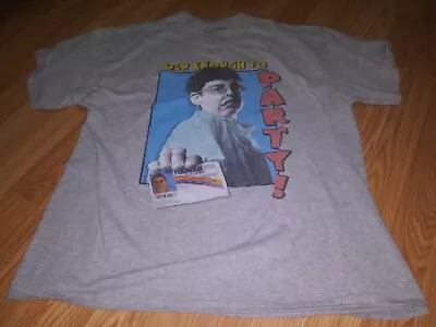 Official Licensed Superbad McLovin Old Enough To Party Gray Mens XL T Shirt • $12.99