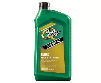 Quaker State Euro Full Synthetic 5W-40 Motor Oil 1-Quart • $8.99