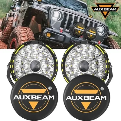 Pair AUXBEAM 9  360-PRO LED Driving Lights Offroad W/ Leather Protective Cover • $229.98