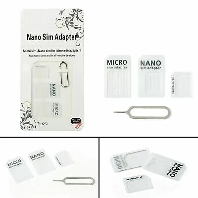 1 PCS Noosy SIM Card Adapter Nano Micro Standard Converter Kit SIM Tray Mot-2612 • $0.01