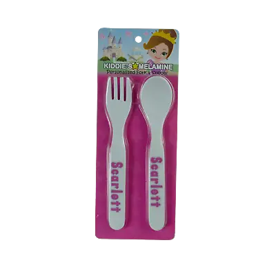 Melamine Children's Cutlery Set - Girls Names - Fork And Spoon Set • £3.95