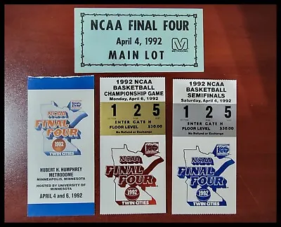 1992 Final Four Ticket Lot SemiFinals & Championship Game Duke Michigan Fab Five • $195