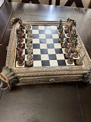 Vintage Native American Indian Chess Set Very Heavy • $40