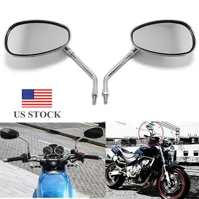 US 1Pair Chrome Motorcycle Mirrors Fit For Victory Cross Country Side Mirrors ×2 • $27.74