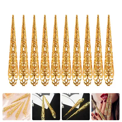  10 Pcs Fingernail Set Rings Jewelry Fingertip Metal Claw Decorate Mens Men's • $7.40