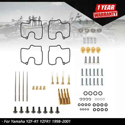 For Yamaha YZF-R1 YZFR1 1998-2001 Carburetor Gaskets Jets Main Rebuild Kit • $18.30