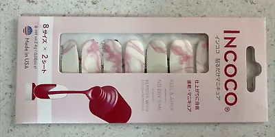 Incoco Nail Polish Strips VORTEX Pink White Marble • $16