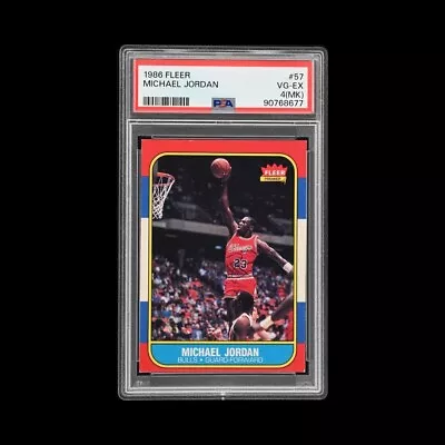 1986 Fleer #57 Michael Jordan Rookie RC PSA 4 MK Very Sharp Card W Great Color • $2950