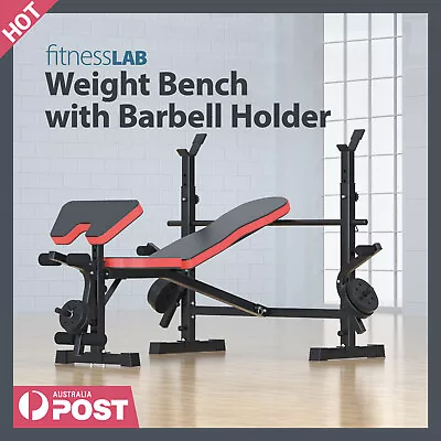 FitnessLab Adjustable Weight Bench Press Fitness 8in1 Home Gym Equipment Curl • $159