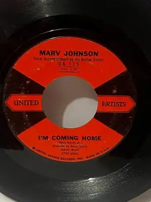 7  45 Rpm Marv Johnson I'm Coming Home United Artists Records Ua 175 1959 Vg+/ex • $3