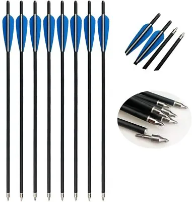 Musen Crossbow Carbon Arrows 20  17 Crossbow Bolts For Archery And Hunting 12pcs • $41.95