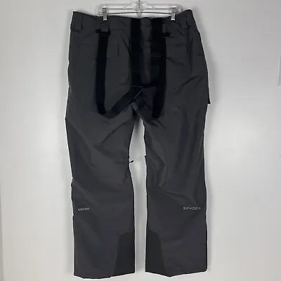 Spyder Mens Sentinel 2XL Gore-Tex Insulated Ski Pants Suspenders Gray $249 NWOT • $150.22