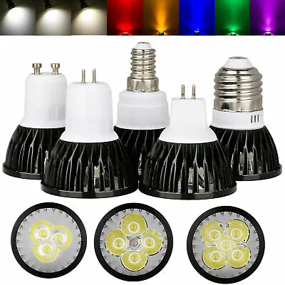 Dimmable LED Spotlight Bulbs GU10 MR16 E27 E14 GU5.3 9W 12W 15W Lamp 220V 12V • £4