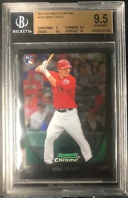 2011 Mike Trout Bowman Chrome RC #175 - BGS 9.5 - Los Angeles Angels Future HOF! • $450