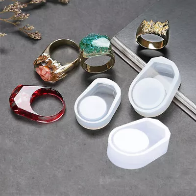 Geometry Ring Silicone Mold DIY Making Jewelry Craft Epoxy Resin Mould Suppl_YZ • $1.05