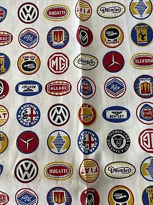 Vintage Fabric Automobile Manufacturer Logos Approx 36” X 6 Feet • $29.90