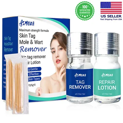 Skin Tag Remover And Repair Lotion Set Mole Corrector Wart Skin Tags Removal Kit • $8.99