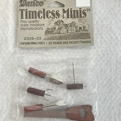 Darice Timeless Minis Garden Hand Tools Dollhouse Miniature Toy 2309-03 NOS • $4.95