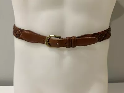 Coach 3850 Men’s Size 36 Braided Leather Belt British Tan Or Brown 50 Cm • $16.99