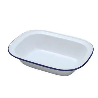 Falcon Enamel Oblong Pie Dish Roasting Baking Serving Camping Cook Tray 16cm • £5.69