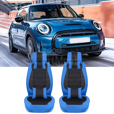 For Mini Cooper 2002-2023 2x Leather Car Seat Covers Cushion Full Set Front Blue • $95.34