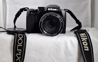 Nikon Coolpix P500 Digital Camera 12.1MP Black 36X Optical Zoom Tested • $44.99