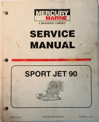 Mercury Marine Sport Jet Service Shop Workshop Manual 90-824724 1-693 OEM 1993 • $67.99