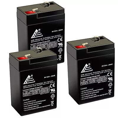 ExpertBattery 3 Pack - BATTERY 6V 6 VOLT SLA VRLA RECHARGEABLE 4 4.55 AH • $48.99