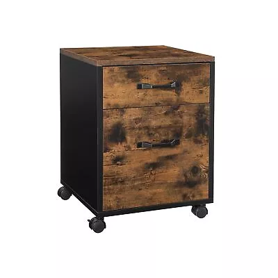 Industrial Brown File Cabinet With 2 Drawers • £64.97