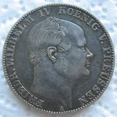 1859-A German Prussia Silver Thaler • $21.50