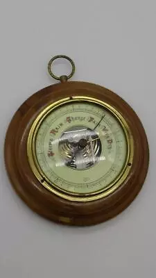 Vintage Barigo Barometer Wood And Brass Wall Weather Station Made In Germany • $39.99