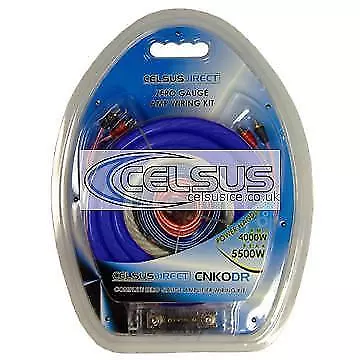 £99.99 • Buy 0 Awg 5500w Car Amp/amplifier Wiring Kit 0 Zero Gauge Power Cable + 150amp Fuse