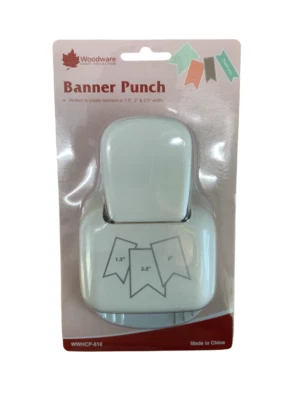 £16.99 • Buy Woodware Banner Punch - Scrapbooking Card Making Gift Tags Paper Crafts