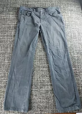 Marc Anthony Mens Gray Chino Pants Slim Fit Size 33x30 (Actual 34x31) • $15