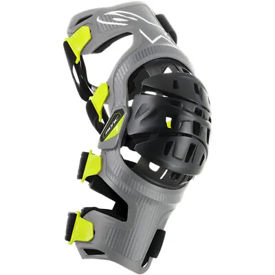 Alpinestars MX Motocross Bionic-7 Knee Brace Set (Silver/Yellow Fluo) • $564.95