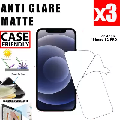 3X  For Apple IPhone 12 Pro Anti Glare Matte Screen Protector Film • $9.99