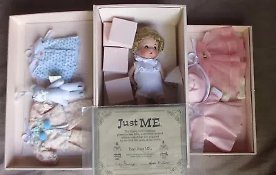 Vogue 8” Lim Ed Tiny Just Me Porcelain Doll Mint In Wardrobe Trunk & Clothes COA • $210.76
